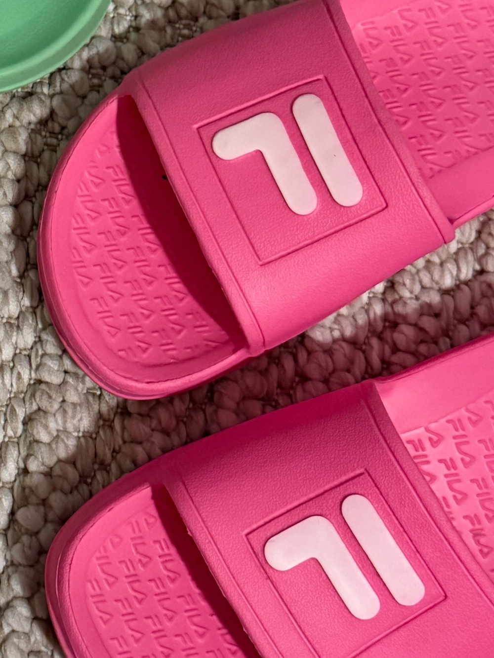 FILA Hot Pink Slide Sandals